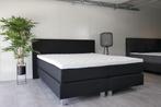 LUXE BOXSPRING 180 x 200 ZWART - GEVEERDE ONDERBOXEN, Zwart, Ophalen of Verzenden, 180 cm, 200 cm