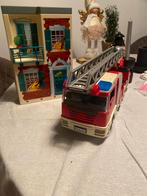 Playmobil Brandweerauto met Brandend Gebouw, Kinderen en Baby's, Speelgoed | Playmobil, Ophalen of Verzenden, Gebruikt