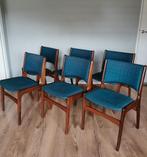6 vintage eetkamerstoelen van Erik Buch Model 89, Ophalen, Gebruikt
