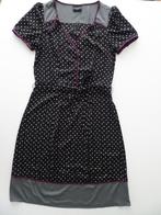 Soaked in Luxury kimono jurk dress zwart grijs wit 38 M, Maat 38/40 (M), Ophalen of Verzenden, Zo goed als nieuw, Zwart