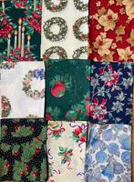 17 fat quarters vintage quilt katoen thema kerst, Overige kleuren, Nieuw, Ophalen of Verzenden, 30 tot 120 cm