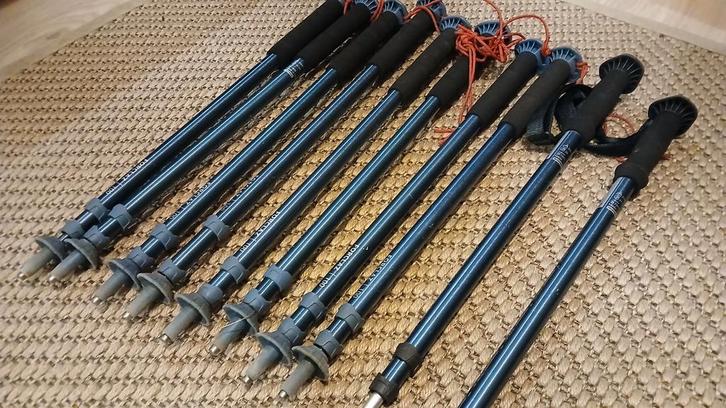 5 Paar Wandelstokken voor Hiken, Sport en Fitness, Bergsport en Wandelen, Gebruikt, Wandelstok, Ophalen of Verzenden