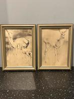 Schilderijtjes “Het Hertje”, Antiek en Kunst, Ophalen of Verzenden