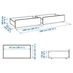 Ikea Malm bedlade voor hoog bedframe, Ophalen, Eenpersoons, Wit, 200 cm