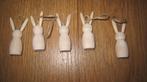 6 Peg doll haasjes/paashaasjes * Nieuw *., Ophalen of Verzenden, Nieuw, Materiaal