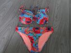 Blauw bloemen bikini 85E M Hunkelmöller z.g.a.n., Blauw, Ophalen of Verzenden, Zo goed als nieuw, Bikini