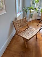 HK Living Abaca/Teak Lounge Stoel, Gebruikt, Bruin, Ophalen of Verzenden, Eén