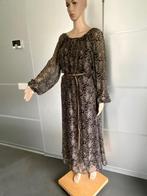 H906 Moliin Copenhagen maat S/M=36/38 lange jurk zwart/beige, Moliin Copenhagen, Zwart, Ophalen of Verzenden, Zo goed als nieuw