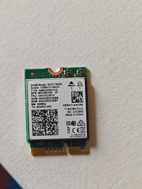 Wifi moduleThe Intel Wi-Fi 6E AX211NGW (Gig+), Computers en Software, Netwerkkaarten, Zo goed als nieuw, Ophalen of Verzenden