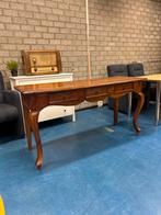 Elegante massief houten schrijftafel – Indonesisch handwerk, Minder dan 50 cm, Gebruikt, 100 tot 150 cm, Ophalen of Verzenden