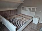 Ikea Hemnes bed 140x200 + 2 nachtkastjes Malm, Huis en Inrichting, Slaapkamer | Bedden, Ophalen, Gebruikt, Wit, Tweepersoons