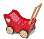 houten poppenwagen rood - OPRUIMING!!, Kinderen en Baby's, Ophalen of Verzenden, Nieuw, Duw- of Trekspeelgoed