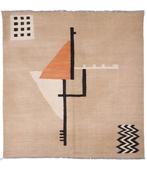 183x180 cm Handgeweven Moderne Wollen Kelim Tapijt, Ophalen of Verzenden, Nieuw