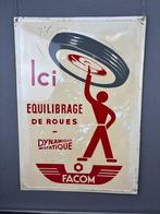 Facom Reclamebord – Banden Balanceer Gereedschap – 1959, Antiek en Kunst, Antiek | Emaille, Ophalen of Verzenden