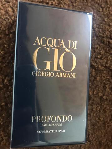 Giorgio Armani profondo 75ml eau de parfum nieuw en geseald  beschikbaar voor biedingen