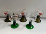 5 Vintage duitse Moezel wijnglazen, Ophalen of Verzenden, Gebruikt, Overige typen