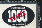 Sticker: 1000 Watt Car Technology - Genk, Verzamelen, Stickers, Auto of Motor, Ophalen of Verzenden, Zo goed als nieuw