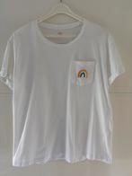 Hema regenboog shirt, Kleding | Dames, T-shirts, Maat 38/40 (M), Wit, Ophalen of Verzenden, Zo goed als nieuw