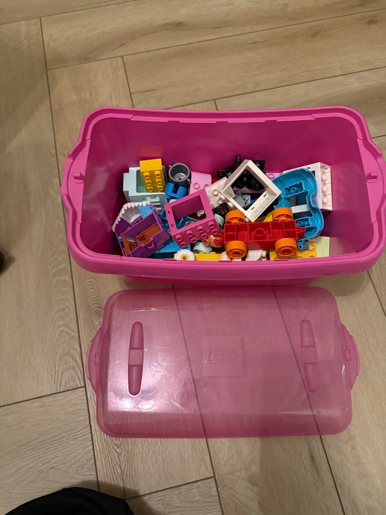 Lego Stenen in Roze Opbergdoos, Kinderen en Baby's, Speelgoed | Duplo en Lego, Ophalen of Verzenden, Gebruikt, Losse stenen, Lego