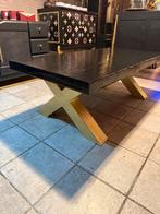 Zwarte croco design salontafel, Huis en Inrichting, Tafels | Salontafels, Ophalen, Vlaardingen, 100 tot 150 cm, Eikenhout