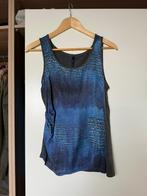 Zijden Karen Millen top blauw/grijs maat 10/38, Maat 38/40 (M), Karen Millen, Blauw, Ophalen of Verzenden