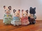 Sylvanian families gevlekte katten familie, Ophalen of Verzenden, Zo goed als nieuw, Poppenhuispop