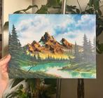 NIEUW! Diamond painting schilderij canvas landschap bob ross, Antiek en Kunst, Ophalen of Verzenden