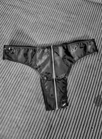 High waist pu lak  slip/shorts met rits maat M ( nieuw), Verzenden, Zwart, Slip