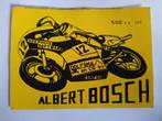 Oude sticker.  Albert Bosch. 500cc international., Verzamelen, Stickers, Overige typen, Ophalen of Verzenden, Zo goed als nieuw