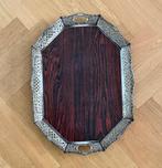 Oud dienblad met verzilverde rand., Huis en Inrichting, Woonaccessoires | Dienbladen, Ophalen of Verzenden, Rechthoekig, Metaal