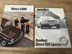 Simca 1100 brochure en overdruktest, Ophalen of Verzenden, Zo goed als nieuw, Overige merken