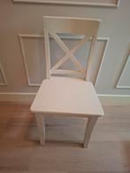 Witte houten stoel, Huis en Inrichting, Stoelen, Ophalen, Gebruikt, Wit, Eén