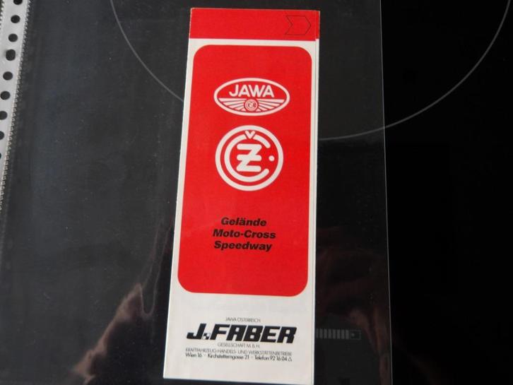 JAWA CZ von 50cc-350cc,Gelande Moto-cross Speedway Brochure, Motoren, Handleidingen en Instructieboekjes, Overige merken, Verzenden