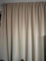 Zgan overgordijnen  geplooid inclusief gordijn haken, Huis en Inrichting, Ophalen, 200 cm of meer, Beige, Zo goed als nieuw