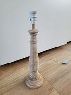 Tafellamp voet hout white wash, Ophalen of Verzenden, Minder dan 50 cm, Hout, Landelijk