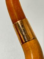 Antiek 1900 pijp met gouden band 375 9.0 karaat 19 cm lang, Ophalen of Verzenden, Zo goed als nieuw, (Water)pijp