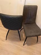 Grijze Eetkamerstoelen - Set van 4, Huis en Inrichting, Stoelen, Ophalen, Gebruikt, Vier, Stof