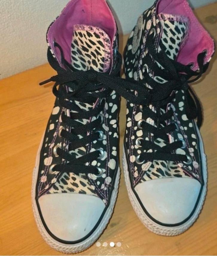 Converse All Stars Hoge Sneakers Panterprint Maat 39.5, Kinderen en Baby's, Kinderkleding | Schoenen en Sokken, Gebruikt, Schoenen