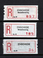 3 Verschillende Aantekenstrookjes, Enschede  Wesselernering, Postzegels en Munten, Postzegels | Nederland, Na 1940, Ophalen of Verzenden