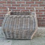 XL mega grote rieten mand wilgentenen vergrijsd, Huis en Inrichting, Woonaccessoires | Schalen en Manden, Ophalen, Zo goed als nieuw