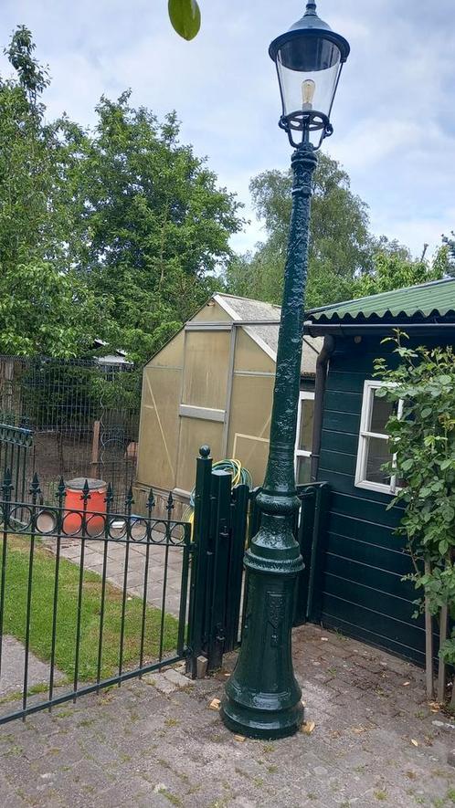 Mooie donkergroene Bossche Bloemenpaal in nieuwstaat.., Tuin en Terras, Buitenverlichting, Zo goed als nieuw, Aluminium, Ophalen of Verzenden