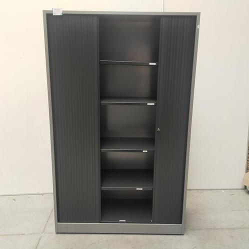 Hoge grijze metalen roldeurkast - 195x120x45 cm, Huis en Inrichting, Kasten | Roldeurkasten en Archiefkasten, Gebruikt