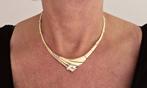 Gouden vintage ketting Diamonde met diamant hanger. 2025/435, ., Ophalen of Verzenden, Zo goed als nieuw, .