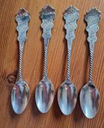 4 verzilverde lepeltjes van D.E., Antiek en Kunst, Antiek | Bestek, Ophalen of Verzenden