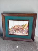 Tegel Plaquette Handgeschilderd 12 Tegels 106x73cm., Ophalen