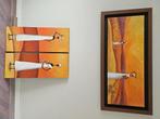 Set schilderijen, Huis en Inrichting, Ophalen, Zo goed als nieuw, Schilderij, Minder dan 50 cm