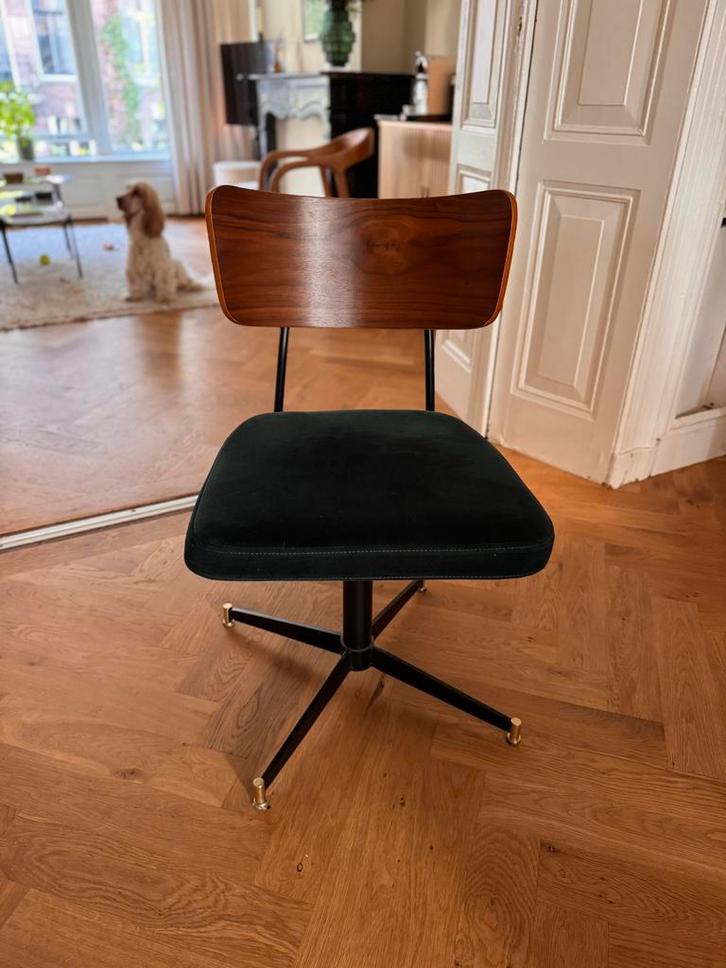 Vintage Design Stoel MADE, Huis en Inrichting, Stoelen, Gebruikt, Eén, Hout, Zwart, Ophalen of Verzenden