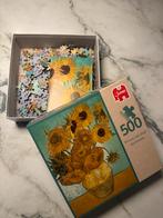 Puzzel, zonnebloemen Vincent van Gogh, 5 stukje missen, Gebruikt, 500 t/m 1500 stukjes, Legpuzzel, Ophalen