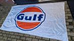 Grote oude Gulf vlag 2,5 meter, Ophalen of Verzenden, Gebruikt, Reclamebord