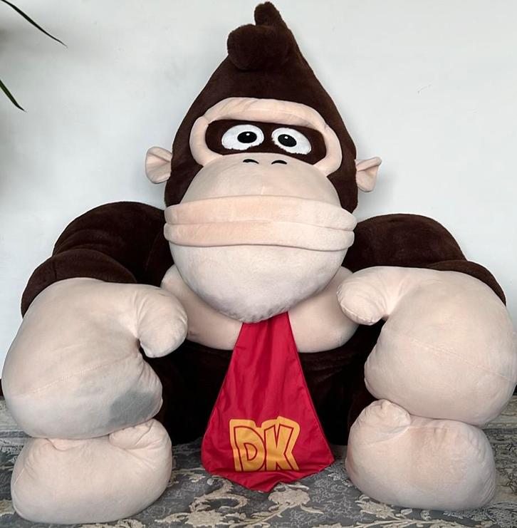 Grote Donkey Kong knuffel, Kinderen en Baby's, Speelgoed | Knuffels en Pluche, Nieuw, Overige typen, Ophalen
